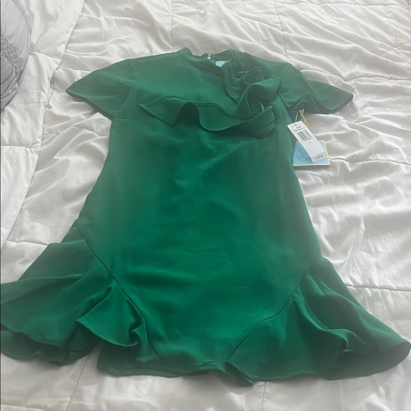 CeCe Green Ruffle Mini Dress - Picture 1 of 6